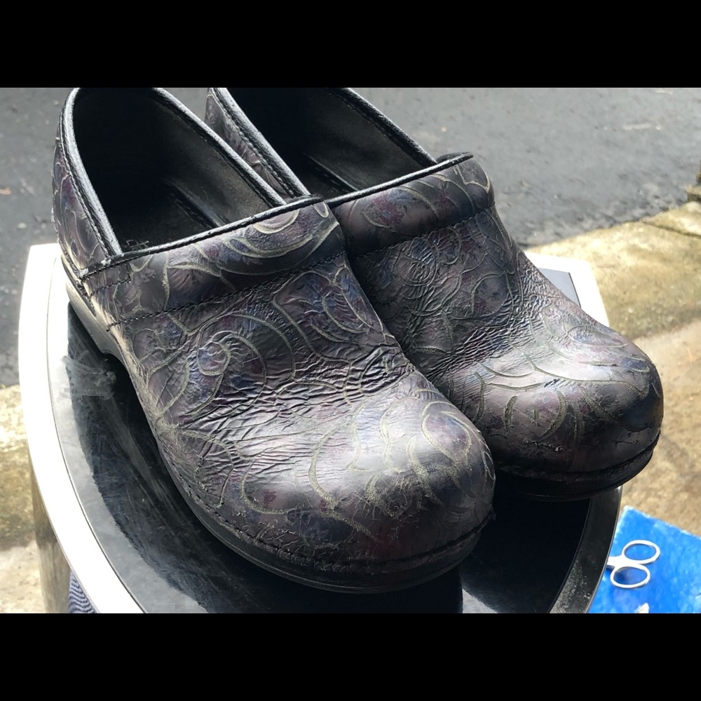 Dansko Women's Multi-Color Slip On Clogs Shoes Si… - image 3